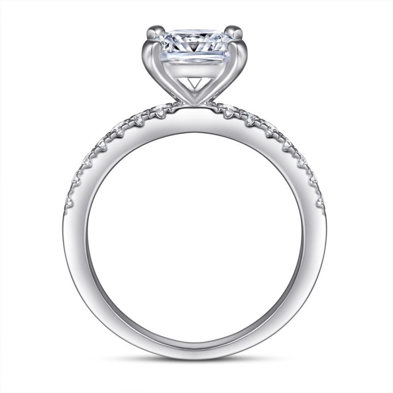 Merryqueen 005 sterling silver engagement wedding ring
