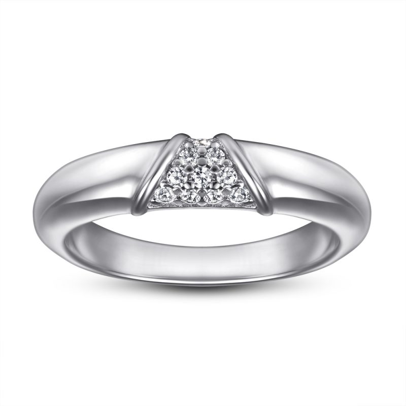 Merryqueen 389 sterling silver engagement wedding ring