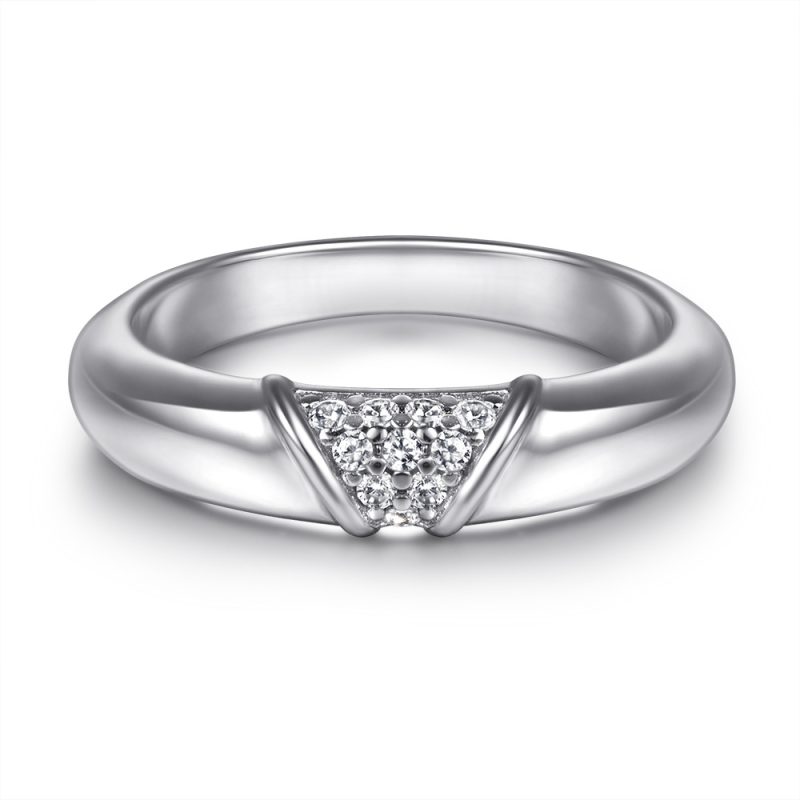 Merryqueen 389 sterling silver engagement wedding ring