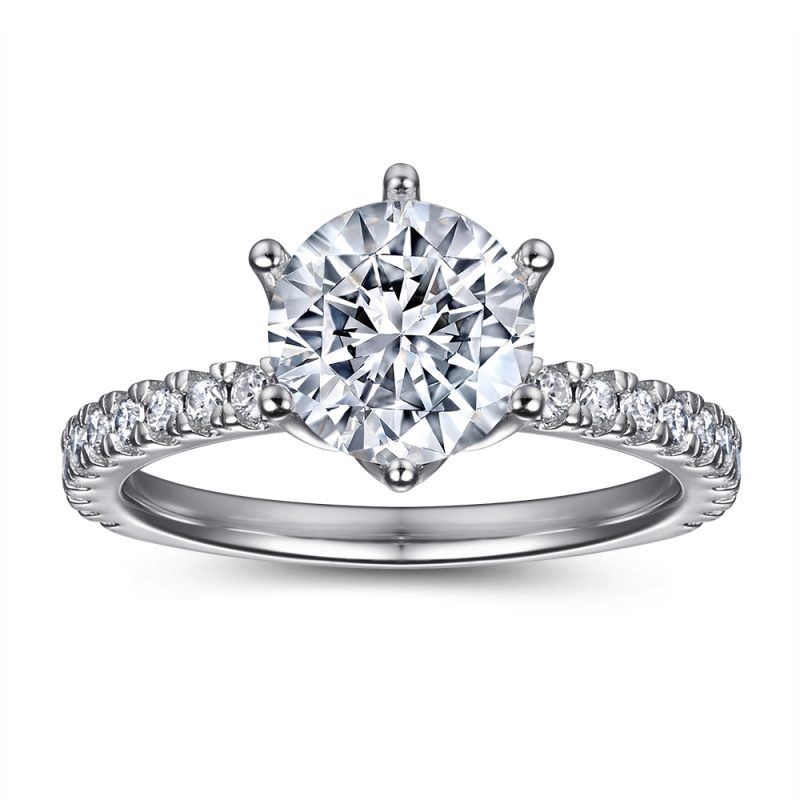 Merryqueen 393 sterling silver engagement wedding ring