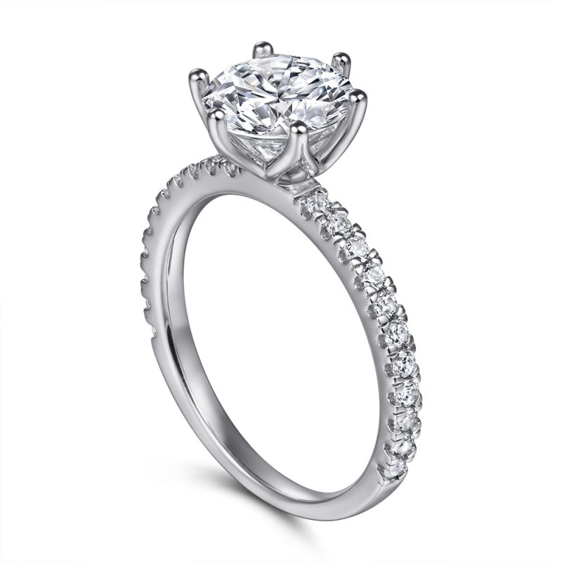 Merryqueen 393 sterling silver engagement wedding ring