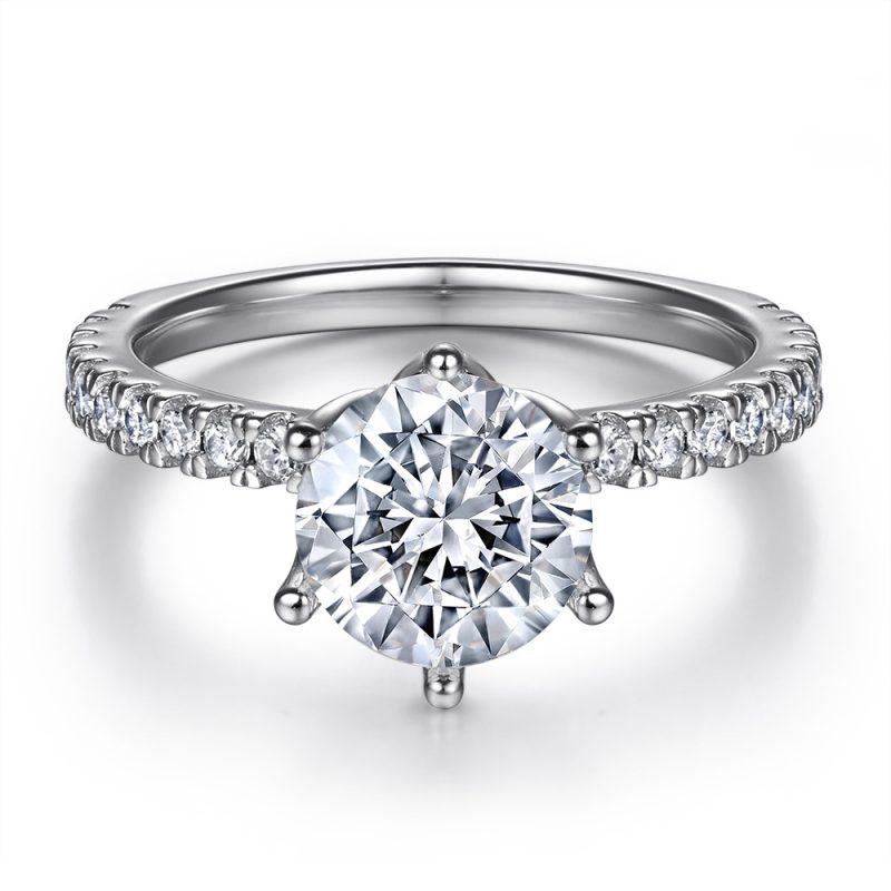 Merryqueen 393 sterling silver engagement wedding ring