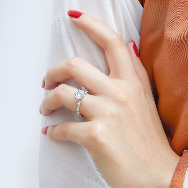 Merryqueen 393 sterling silver engagement wedding ring