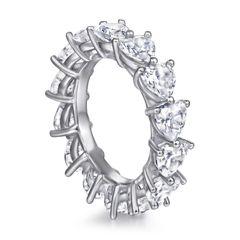 Merryqueen 396 sterling silver engagement wedding ring