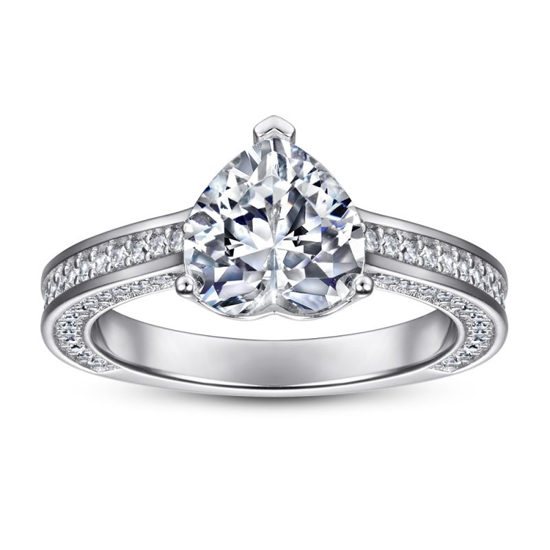 Merryqueen 400 sterling silver engagement wedding ring