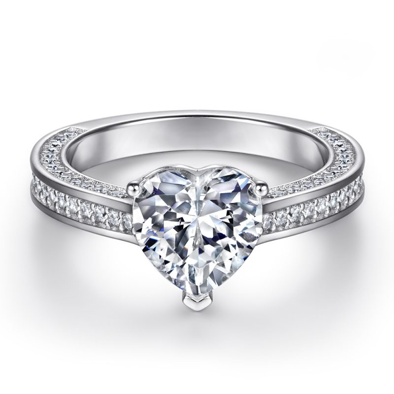 Merryqueen 400 sterling silver engagement wedding ring