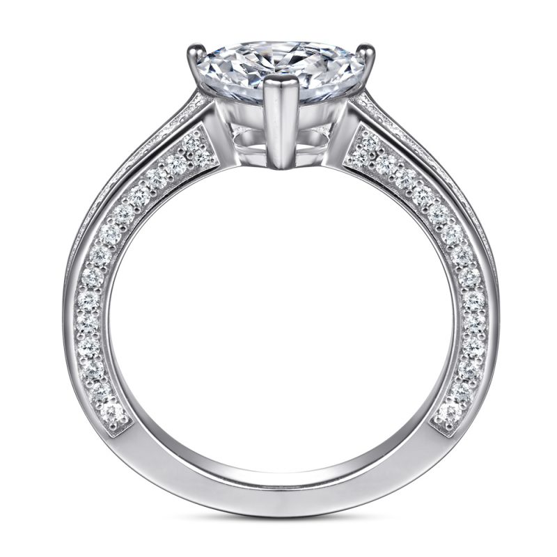 Merryqueen 400 sterling silver engagement wedding ring