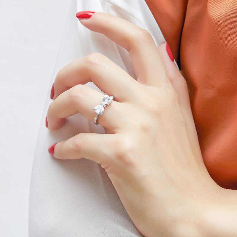 Merryqueen 401 sterling silver engagement wedding ring