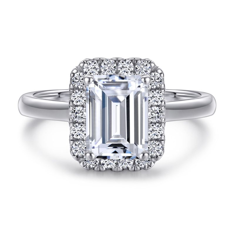 Merryqueen 404 sterling silver engagement wedding ring