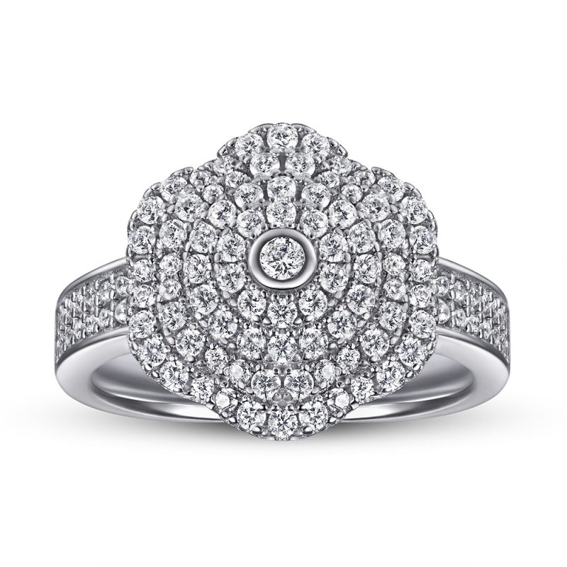 Merryqueen 409 sterling silver engagement wedding ring