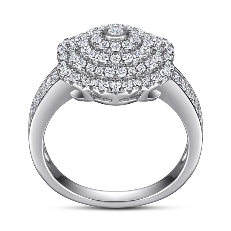 Merryqueen 409 sterling silver engagement wedding ring