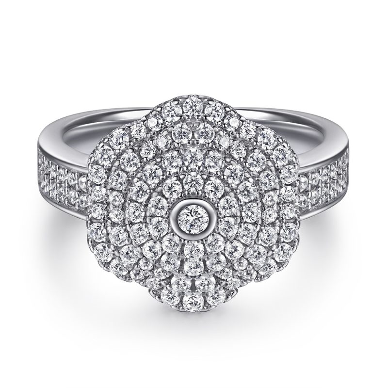Merryqueen 409 sterling silver engagement wedding ring