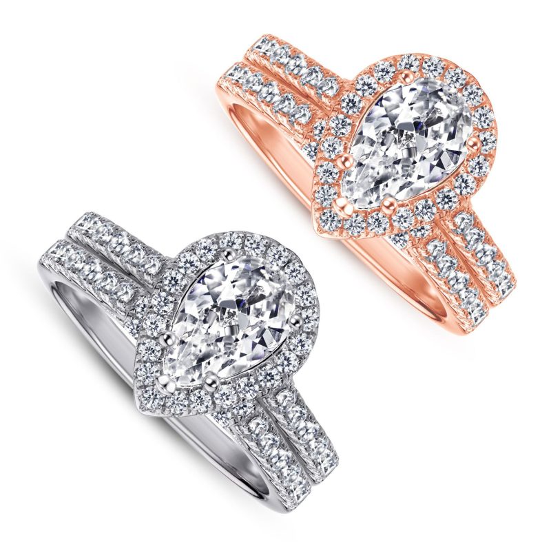Merryqueen 006 sterling silver engagement wedding ring