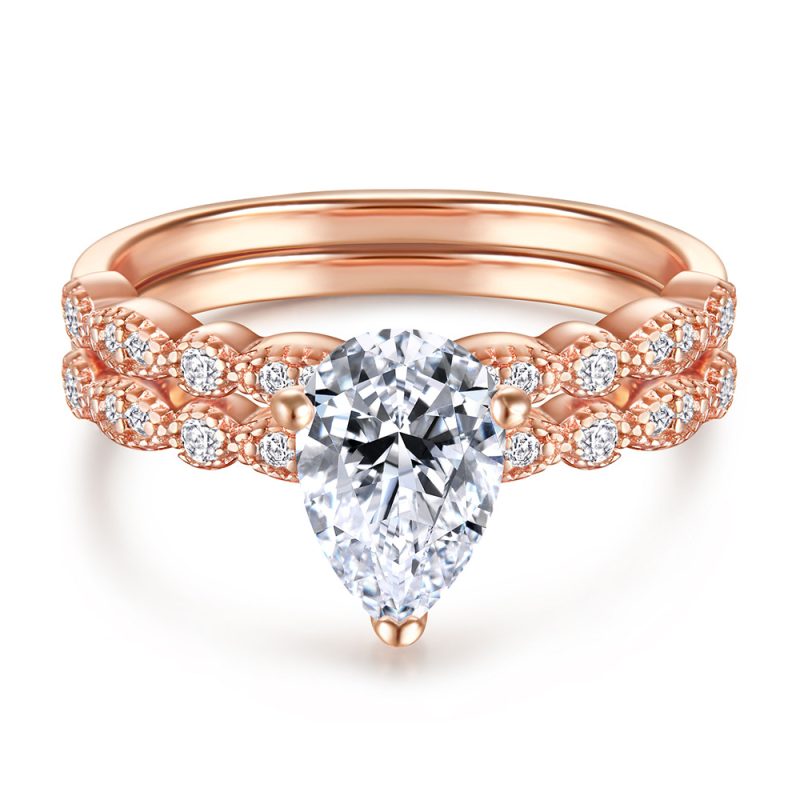 Merryqueen 420 sterling silver engagement wedding ring
