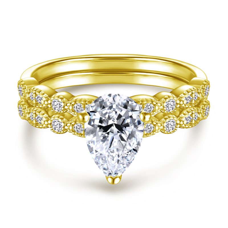 Merryqueen 420 sterling silver engagement wedding ring