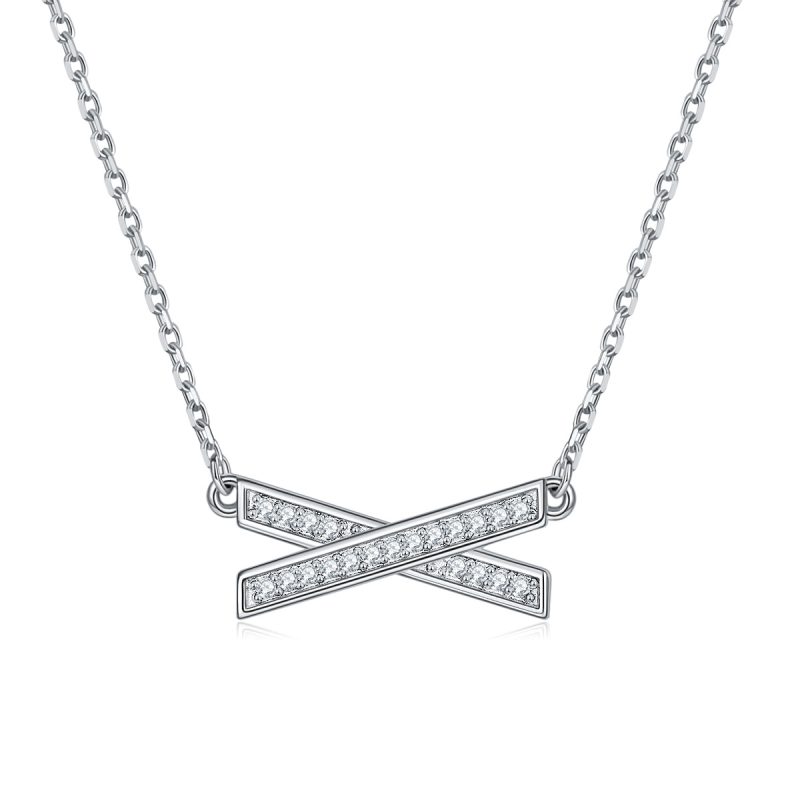 New European and American necklace s925 sterling silver necklace X-shaped letter fashion design high-quality wholesale necklace