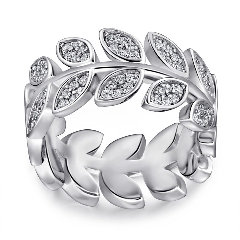 Merryqueen 449 sterling silver engagement wedding ring