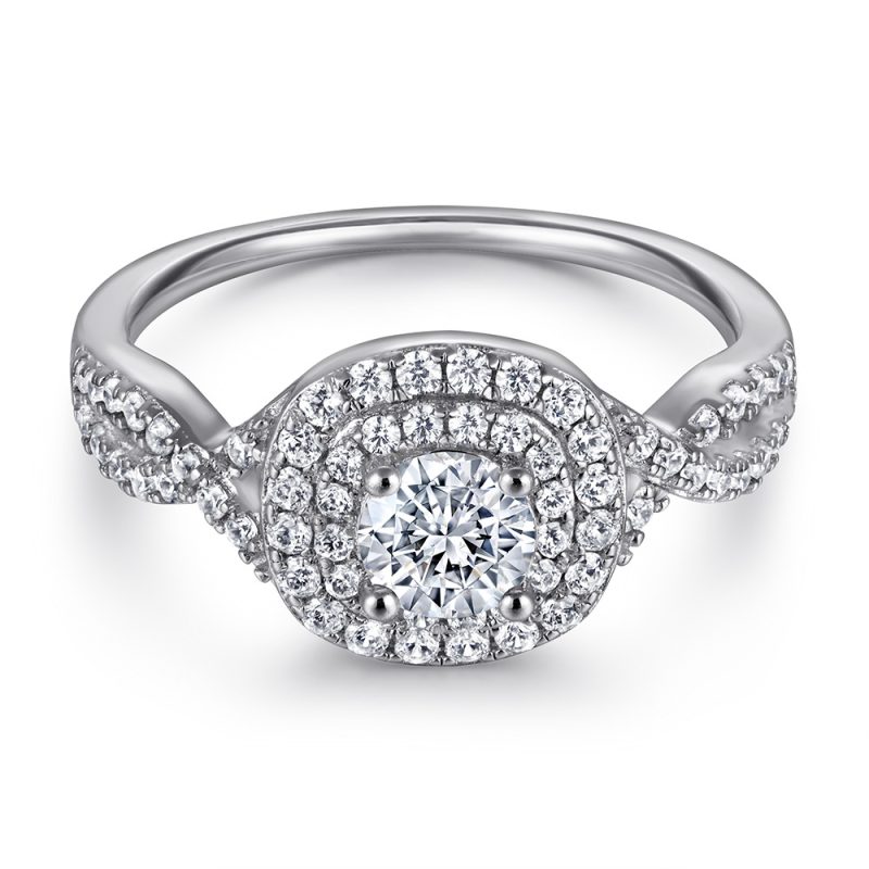 Merryqueen 451 sterling silver engagement wedding ring