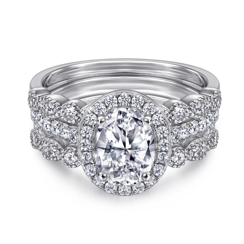 Merryqueen 468 sterling silver engagement wedding ring