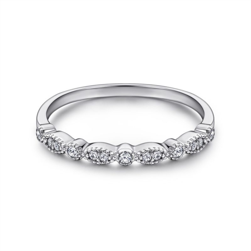 Merryqueen 468 sterling silver engagement wedding ring