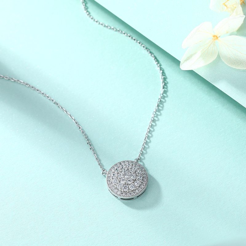 New fashion s925 silver necklace student Korean version simple key lock pendant Valentine's Day ins wind necklace