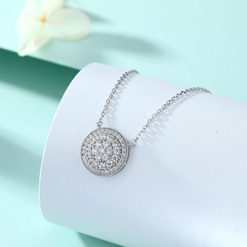 New fashion s925 silver necklace student Korean version simple key lock pendant Valentine's Day ins wind necklace