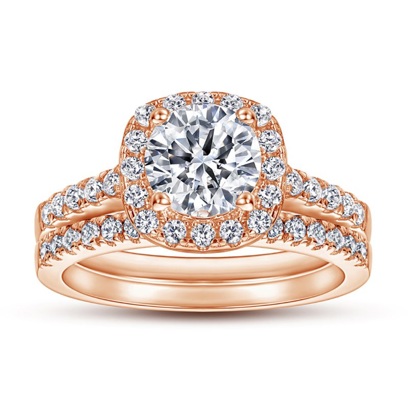 Merryqueen 007 sterling silver engagement wedding ring