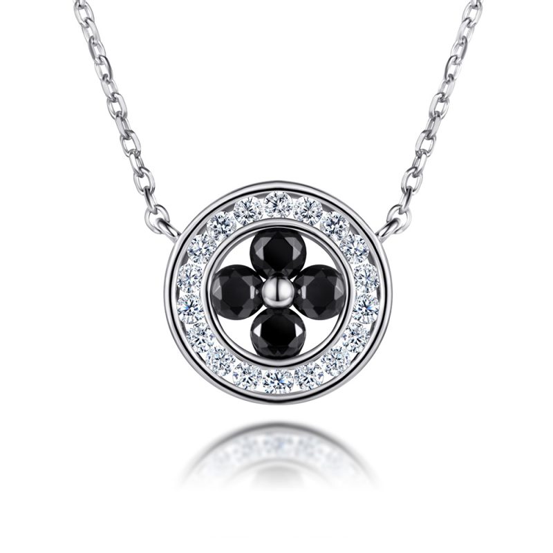 European and American necklace ladies temperament s925 sterling silver K gold necklace cross-border jewelry zircon geometric pendant wholesale