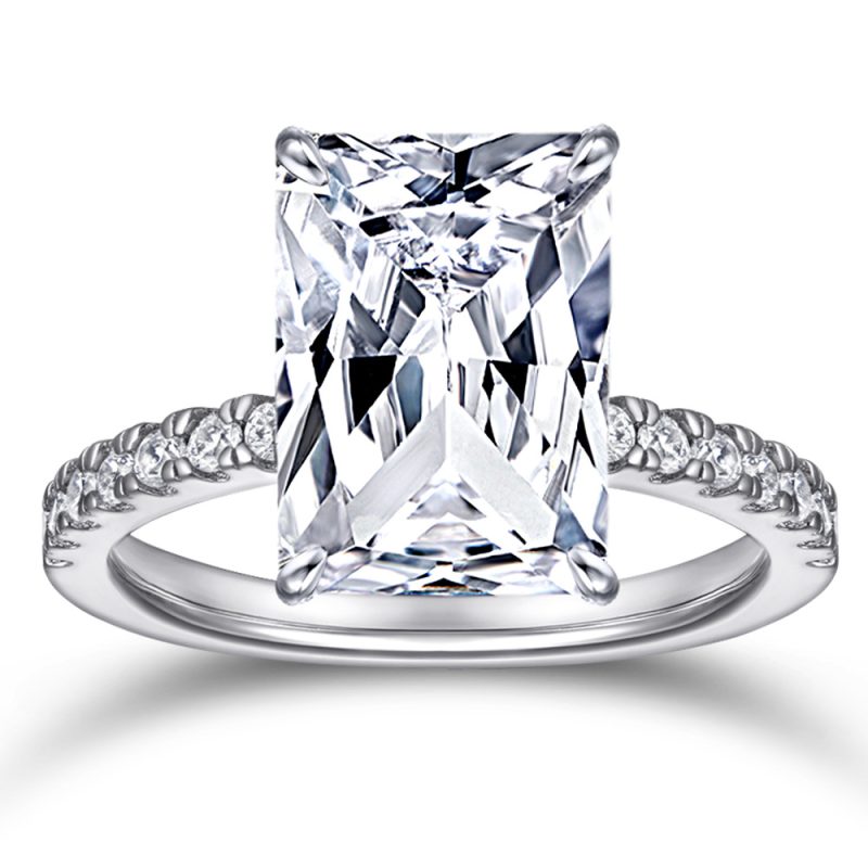Merryqueen 538 sterling silver engagement wedding ring