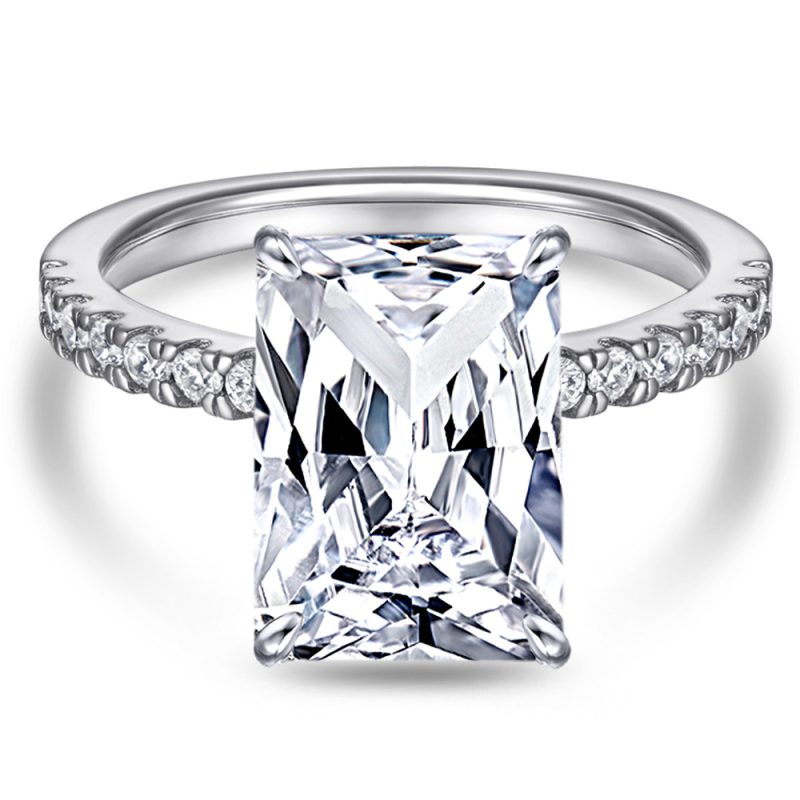 Merryqueen 538 sterling silver engagement wedding ring