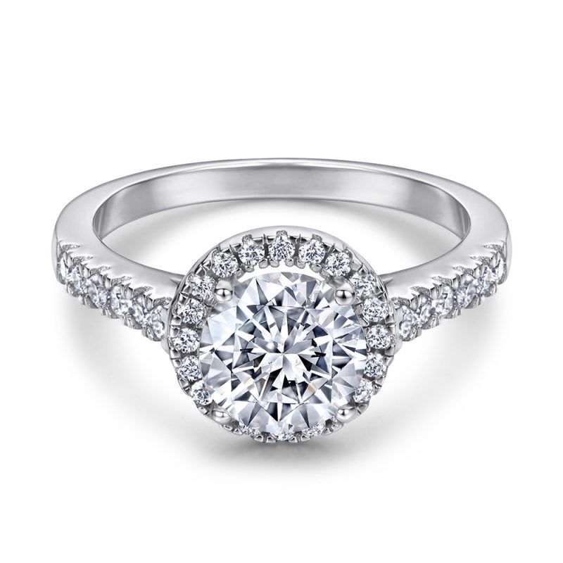 Merryqueen 009 sterling silver engagement wedding ring