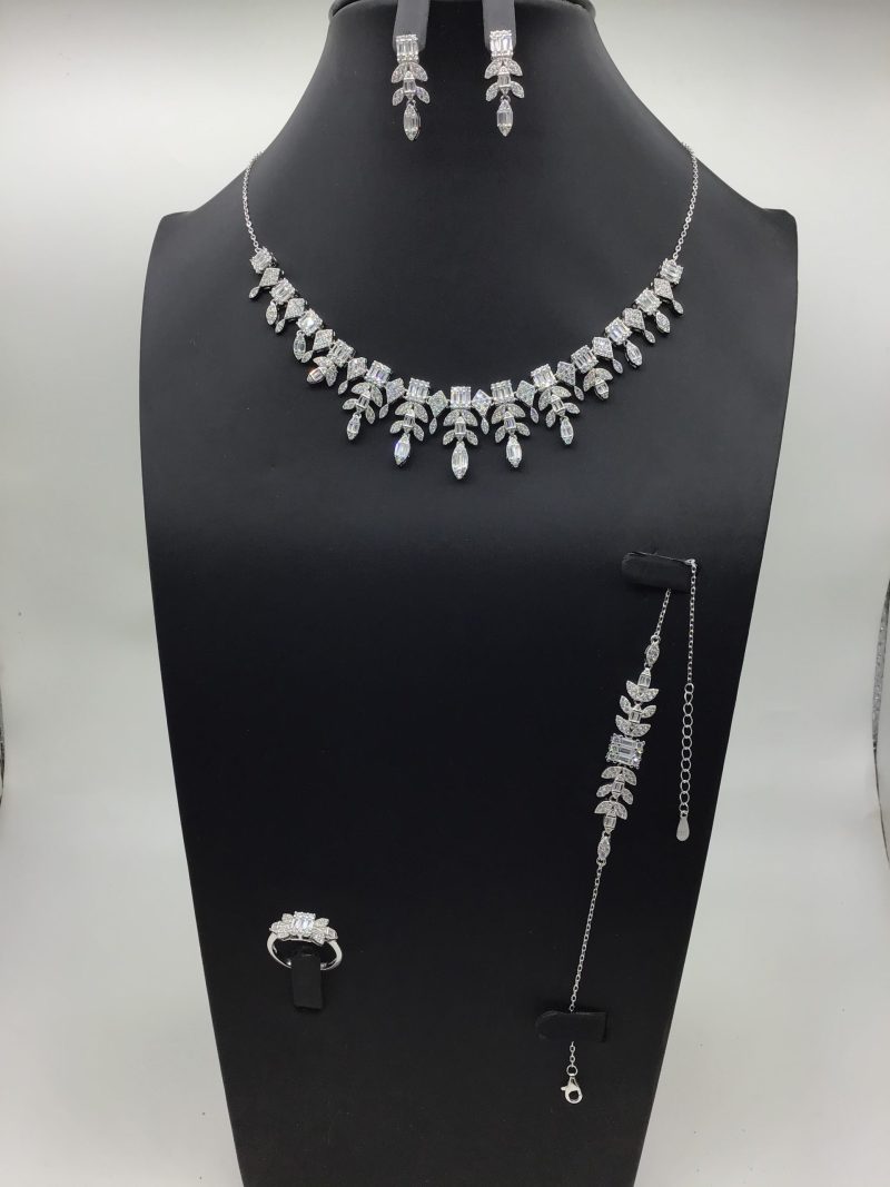 Hot selling classic sterling silver 925 or brass Zircon stone set jewelry