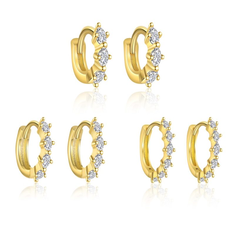 Custom 18K/14K/10K Diamond/Lab diamond real gold earrings