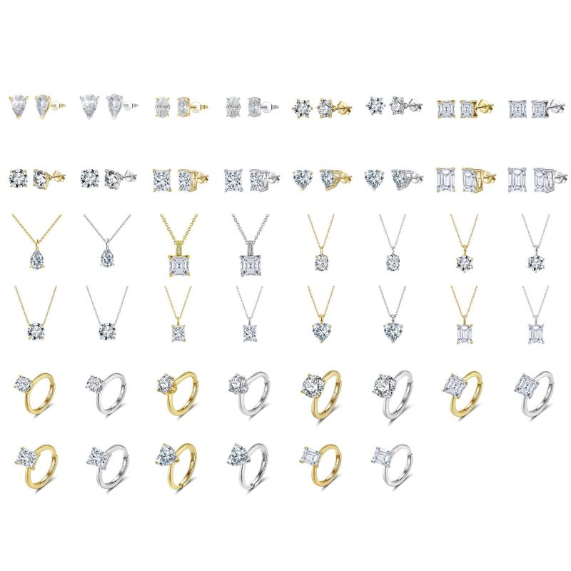 Hot selling sterling silver 925 Zircon stone different style set jewelry