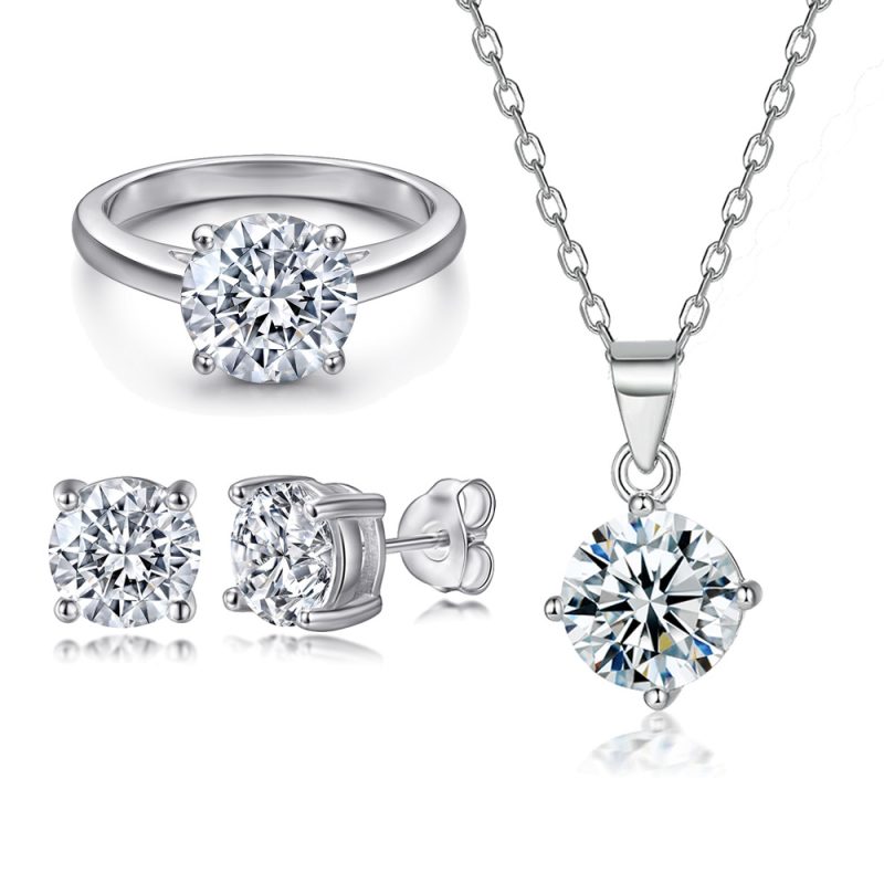 Hot selling classic model sterling silver 925 Zircon stone set jewelry