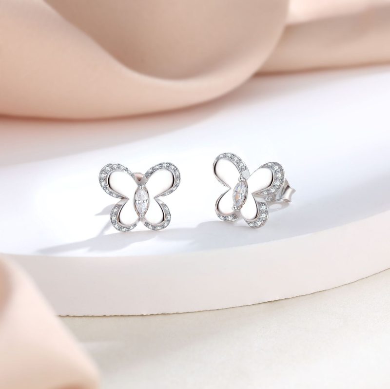 Hot selling shell sterling silver 925 Zircon stone set jewelry