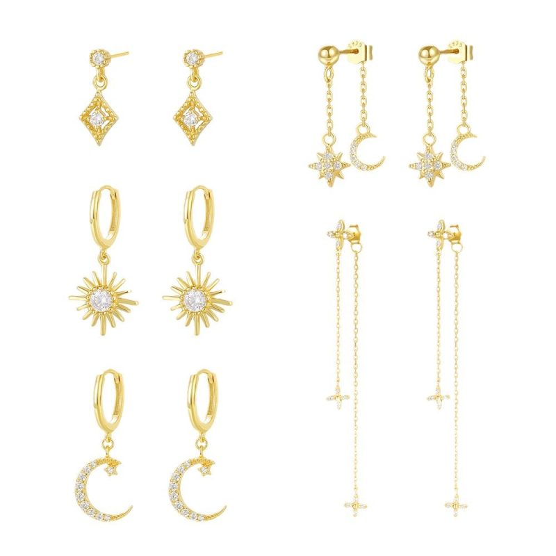 Custom 18K/14K/10K Diamond/Lab diamond real gold earrings
